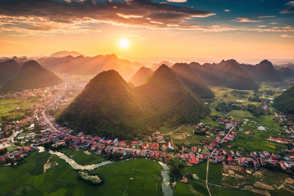 paisaje de las montañas de china